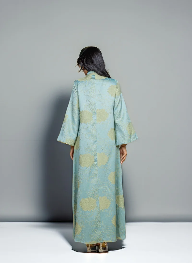 Bond  Embroidered Light Green Kaftan for Women | Best Price UAE